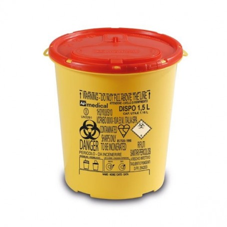 Cutie plastic pentru deseuri taioase (ace de injectie) 1,5 L