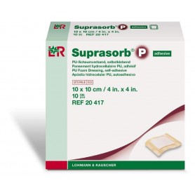 Pansament absorb. autoadeziv cu PU, Suprasorb P, 10 x 10 (6 x 6 ) cm,10 buc/cut