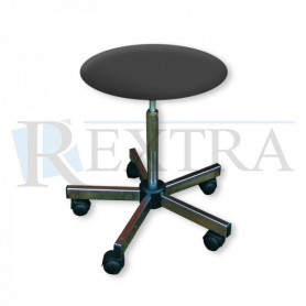 Scaun laborator Rexmobel fix fus filetat negru