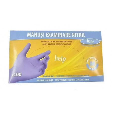 Manusi examinare nitril, nepudrate, marime S, albastru