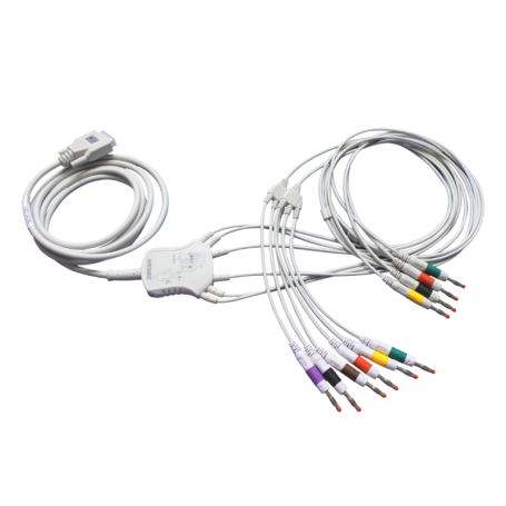 Cablu pacient EKG Zoncare iMAC - 10 fire - mufe tip banana 4mm - conector 26 pini