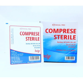 Comprese sterile din tifon 10cm x 8cm - 48 straturi - Help