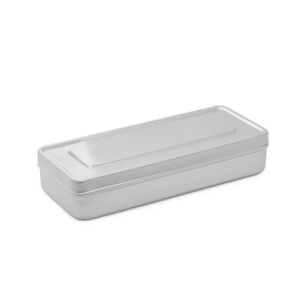 Cutie inox pentru sterilizare – 400×160×75 mm – utilizare aer cald