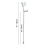 Carja de antebrat cu maner fix, gri, aluminiu, max. 120 kg - Mobiak, REF 0806531
